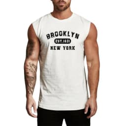 Summer Cotton Breathable Bodybuilding Tank Tops Mens Workout Muscle Sleeveless Cool Shirts Gym Fitness Muscle Training Clothing
