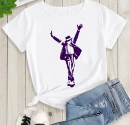 Michael Jackson Graphic Printed Tshirt Harajuku Rock Fashion Casual Short Sleeve Crew Neck Plus Size T Shirt Women