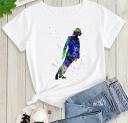 Michael Jackson Graphic Printed Tshirt Harajuku Rock Fashion Casual Short Sleeve Crew Neck Plus Size T Shirt Women