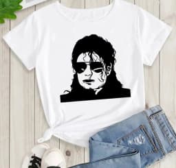 Michael Jackson Graphic Printed Tshirt Harajuku Rock Fashion Casual Short Sleeve Crew Neck Plus Size T Shirt Women