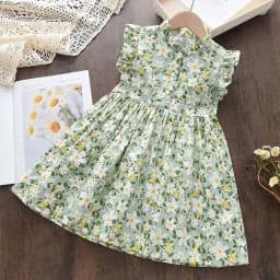 Bear Leader Girls Casual Dresses 2026 New Summer Kids Baby Flowers Print Costumes Floral Party Birthday Princess Vestidos 2-6Y