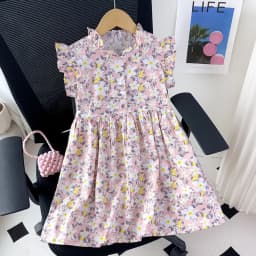 Bear Leader Girls Casual Dresses 2026 New Summer Kids Baby Flowers Print Costumes Floral Party Birthday Princess Vestidos 2-6Y