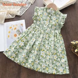 Bear Leader Girls Casual Dresses 2026 New Summer Kids Baby Flowers Print Costumes Floral Party Birthday Princess Vestidos 2-6Y