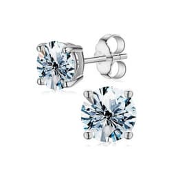 Real 0.1-2 CT D Color Moissanite Diamond Stud Earrings For Women 100% 925 Sterling Silver Earring Wedding Fine Jewelry 18K Gold