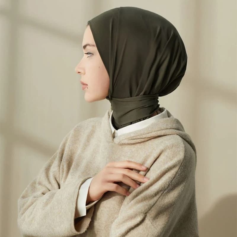 Fashion Muslim Hijab Caps Solid Underscarf Women Veil Modal Cotton Hijab Muslim Scarf Turbans Head Women's Hijabs Hat Islamic