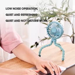 Portable USB Desktop Folding Fan,Outdoor Baby Stroller Handheld Fan, Summer Mute Small Multifunctional Octopus Mini Fan
