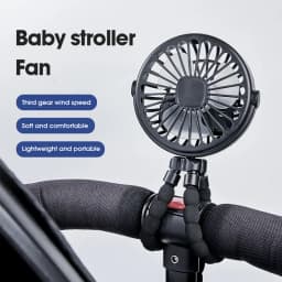 Portable USB Desktop Folding Fan,Outdoor Baby Stroller Handheld Fan, Summer Mute Small Multifunctional Octopus Mini Fan