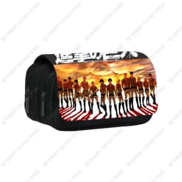 Anime Attack on Titan Cosmetic Case Shingeki No Kyojin Pen Bag Levi Eren Pencil Bag Pencil Box Brush Holder School Cases