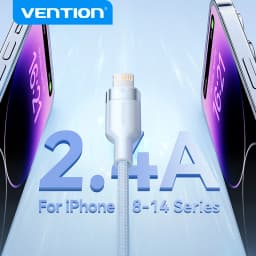 Vention USB to Lightning Cable for iPhone 14 13 12 11 X 8 Pro Max 2.4A Fast Charging for iPhone for iPad Phone Data Cable