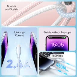 Vention USB to Lightning Cable for iPhone 14 13 12 11 X 8 Pro Max 2.4A Fast Charging for iPhone for iPad Phone Data Cable