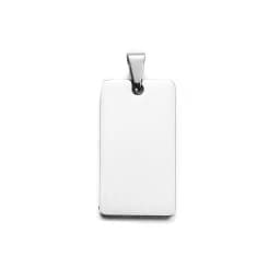 10pcs /Lot No Fade Stainless Steel Rectangle Army ID Blank Dog Tags Pendant Necklace Jewelry Findings 20X40mm Wholesale