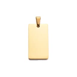 10pcs /Lot No Fade Stainless Steel Rectangle Army ID Blank Dog Tags Pendant Necklace Jewelry Findings 20X40mm Wholesale