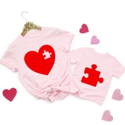 I Love Mom Mommy and Me Outfit Mother Daughter Son Gift Unisex T-shirt Family Matching Tee Valentine's Day Cute Tshirts
