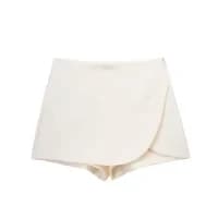 DUOPERI Women Fashion Plain Asymmetric Skirt Style Shorts Female Chic Elegant Sweet Lady Casual Short Skorts Culottes