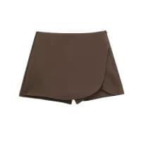 DUOPERI Women Fashion Plain Asymmetric Skirt Style Shorts Female Chic Elegant Sweet Lady Casual Short Skorts Culottes