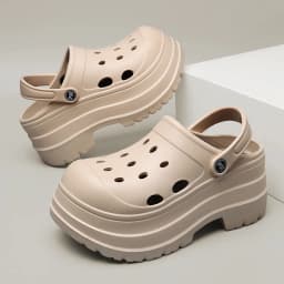 Closed Toe Wedge Heel Sandals for Women Summer Hollow Out Chunky Platform Sandals Woman Soft EVA Thick Bottom Sandalias Mujer