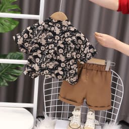New Summer Baby Boys Clothes Sets Fashion Cotton Full Printing T-shirts+Tooling Shorts 2pcs Kids Outfits for Infant Tracksuit