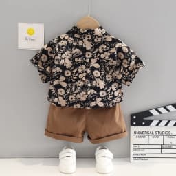 New Summer Baby Boys Clothes Sets Fashion Cotton Full Printing T-shirts+Tooling Shorts 2pcs Kids Outfits for Infant Tracksuit