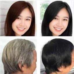 80ML Black Fruit Dyeing Hair Cream Natural Hair Dye Keratin Hair Color Plant Essence Hair Hair Washing Color Cream with a Comb