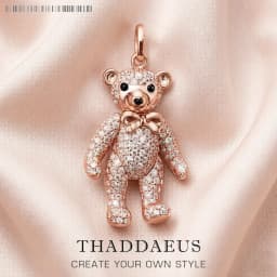 Pendant Rose Gold Teddy Bear Brand New 925 Sterling Silver Cute Jewelry Europe Accessorie Gift For Woman