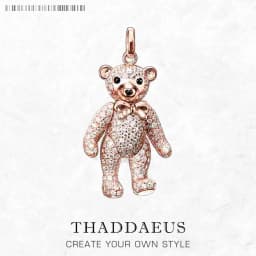 Pendant Rose Gold Teddy Bear Brand New 925 Sterling Silver Cute Jewelry Europe Accessorie Gift For Woman