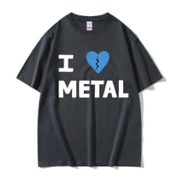 Singer Elliott Smith I Love Metal Same Style T-shirts Men's Cotton T-Shirt Male Vintage Tees Men Women Casual Oversized Tshirt