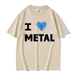 Singer Elliott Smith I Love Metal Same Style T-shirts Men's Cotton T-Shirt Male Vintage Tees Men Women Casual Oversized Tshirt