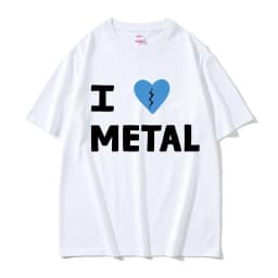 Singer Elliott Smith I Love Metal Same Style T-shirts Men's Cotton T-Shirt Male Vintage Tees Men Women Casual Oversized Tshirt