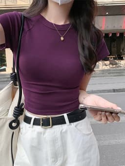 AOSSVIAO 2026 Sexy O Neck Slim T Shirt Women Cotton Elastic Basic Solid Female Casual Korean Tops Short Sleeve Thin T-shirts