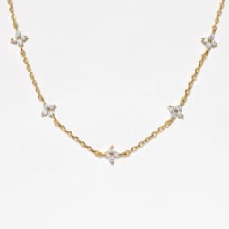 Inlaid Zircon Four-leaf Flower Necklace For Women New Niche Light Luxury Hot Fashion Collares Choker Accessories
