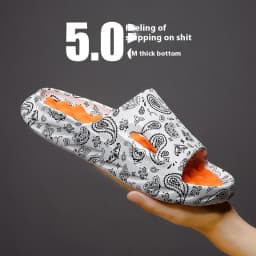 Summer Child Beach Slippers Boy Girl Shoes Printed Sandals Slippers Home Parent Massage Sandals Kid Shoes Outdoor Non-slip soft