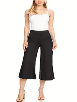 2024 Summer new women's plus size knitted fabric solid color casual seven-minute pants straight pants