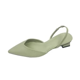2024 Summer New Pointed Head Back Trip Mid-heel Sandals for Women Baotou Fashion Shoes Thick Heel Sandals