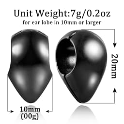 Twolobes 2PCS 316 Stainless Steel Water Drop Ear Weights Hangers Gauges Tunnels Expansions Piercing Women Body Jewelry New