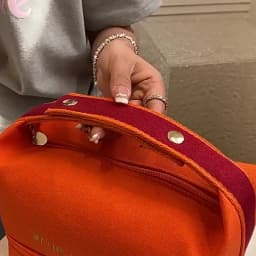 Ins Double Layer Waterproof Cosmetic Bag Fashion Women Large Capacity Portable Canvas Travel Organizer Makeup Storage Tote Bag