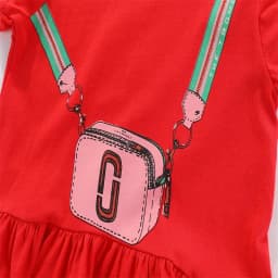 Jumping Meters New Arrival Bag Print Hot Selling Cotton Summer Girls Tshirts Baby Clothes Children's Tees Tops