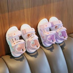 Girls Sandals Gladiator Cartoon Sweet Soft Children Beach Shoes Kids Summer Floral Sandals Princess Shoes Fashion Cute