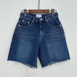 New 2024 Summer High Waist Denim Shorts For Women Pockets Burrs Blue Color Short Jeans Women Streetwear Casual Women's Shorts