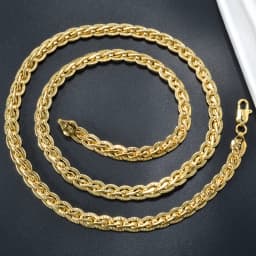 Hip Hop Jewelry 18k Gold Plated Cuban Link Chain Necklace for Men Collar High Quality Metal Texture Women Fashion Charm Jewelry