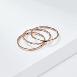 Pack of 3 Simple 1mm Stainless Steel Women Statement Rings Silver Rose Gold Color Trendy Fashion Jewelry US Size 5 6 7 8 9 10