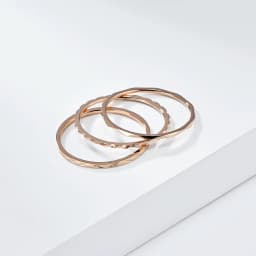 Pack of 3 Simple 1mm Stainless Steel Women Statement Rings Silver Rose Gold Color Trendy Fashion Jewelry US Size 5 6 7 8 9 10