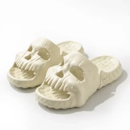 Summer Skull Design Shoes Women Slippers Fun Novelty Slide Beach Non Slip Home Outdoor Thick Bottom Sandals