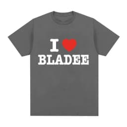 I Love Bladee Drain Gang Print T Shirts Summer Men Women Clothing Fashion T-Shirt Casual Cozy Cotton Short Sleeve T-shirts Tops