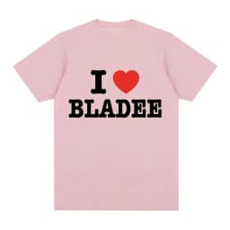 I Love Bladee Drain Gang Print T Shirts Summer Men Women Clothing Fashion T-Shirt Casual Cozy Cotton Short Sleeve T-shirts Tops