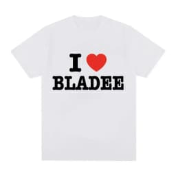 I Love Bladee Drain Gang Print T Shirts Summer Men Women Clothing Fashion T-Shirt Casual Cozy Cotton Short Sleeve T-shirts Tops