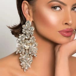 Stonefans Temperament Oversize Rhinestone Earrings Decoration for Women 2024 Elegant Bling Crystal Dangle Earrings Party Jewelry