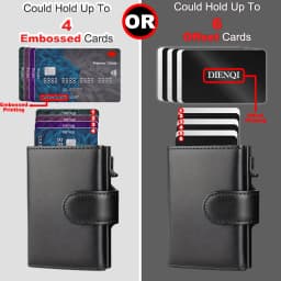 Rfid Microfiber Leather Men Wallets Fashion Credit Card Holder Trifold Wallet Money Bags Smart Slim Thin Pocket Wallet Black