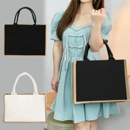 New Environmental Protection Gunny Bag Linen Shoulder Bag Floral Lettered Print Pattern Jute Imitation Sack Women's Shopping Bag