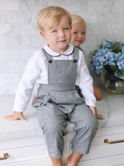 2024 Newborns Baby Spring Romper Jumpsuit Clothes Boys Infants Printed Suspender Pants Children Outdoor Clothing Trousers Kids