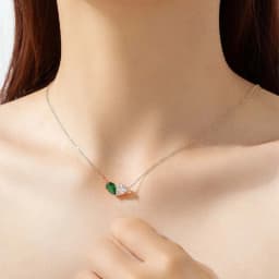 VEWANT Pear Green Clear CZ Heart Long Chain Necklace 925 Sterling Silver Pendant Choker Luxury 2024 Fine Jewelry